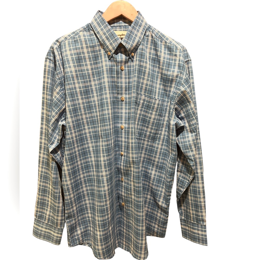 wrangler riata Blue/white large Men’s Shirt